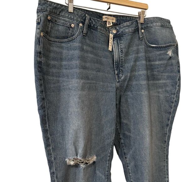 NWT Madewell Mid-Rise Perfect Vintage Jean Ainsdale Knee-Rip Size 24W - Picture 5 of 16